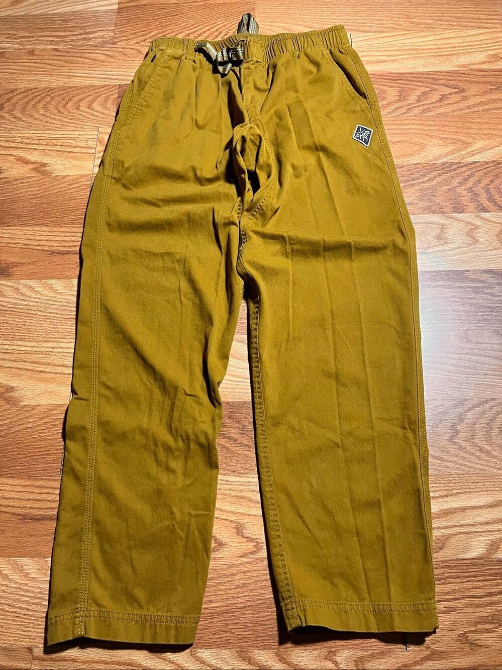 prAna Mens Durado Relaxed Tapered Belted Pants Medium